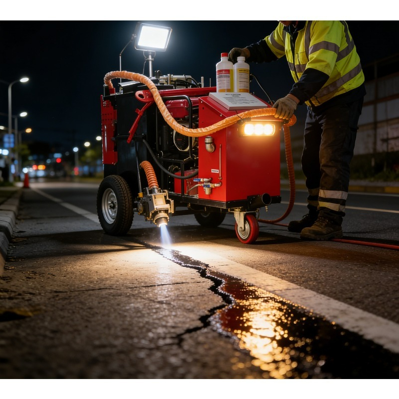 Road Crack Sealing Machine - เครื่องซ่อมรอยร้าวถนนประสิทธิภาพสูง ขายดี สำหรับงานก่อสร้างรอยต่อคอนกรีต