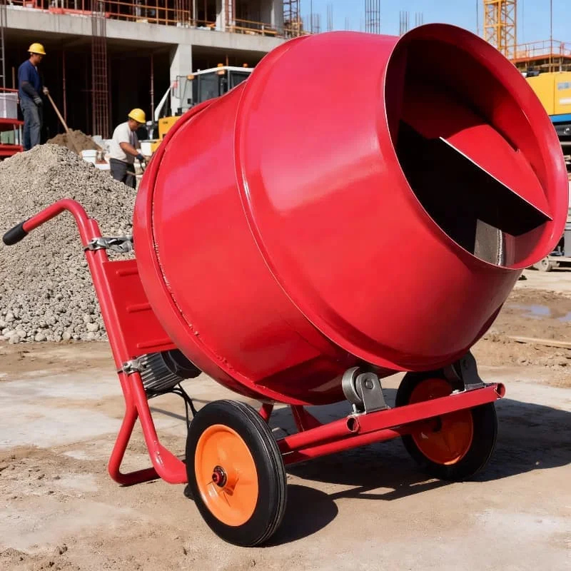 Heavy Equipment Mixer - รถผสมคอนกรีตแบบเคลื่อนที่ขนาดใหญ่ พร้อมอุปกรณ์ผสมคอนกรีต มอเตอร์แบบแมนนวล ระบบไฮดรอลิก