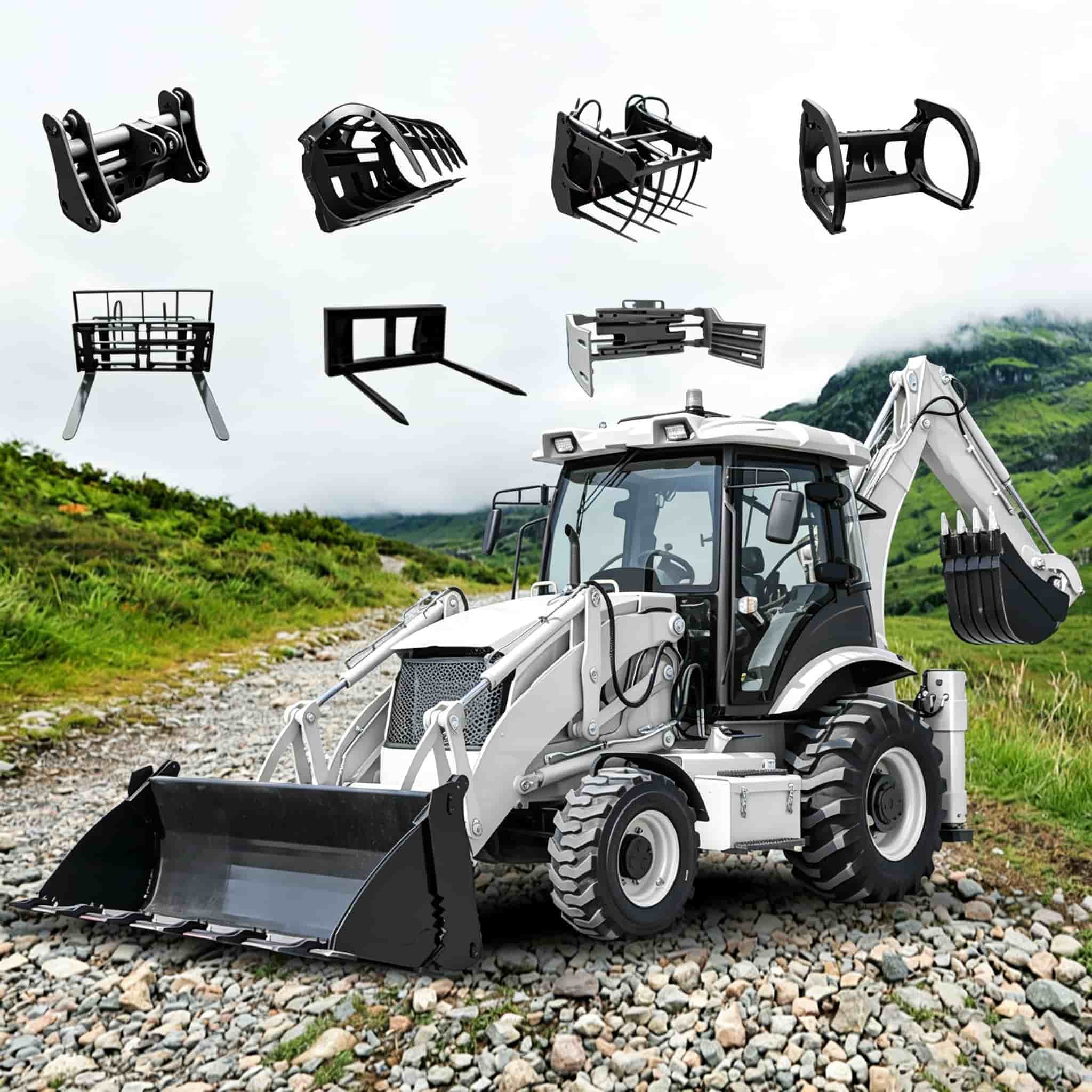 Heavy Equipment For Construction - รถแบคโฮลโหลดเดอร์ 40-30C ได้รับการรับรองมาตรฐาน CE ยูโร 5