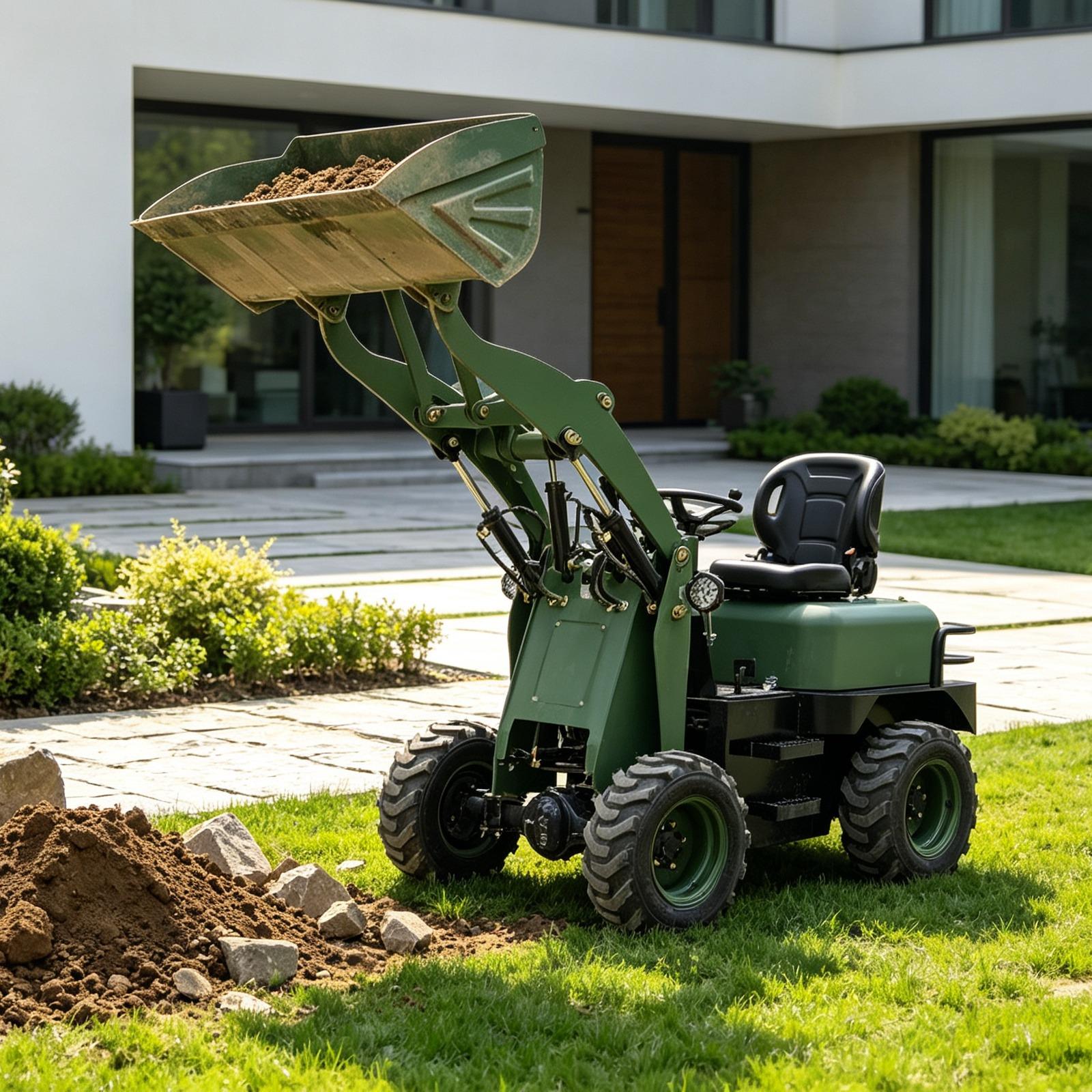 รถแทรกเตอร์ล้อยางสำหรับงานสวน  - Mini Bulldozer Attachments บทวิจารณ์และราคา