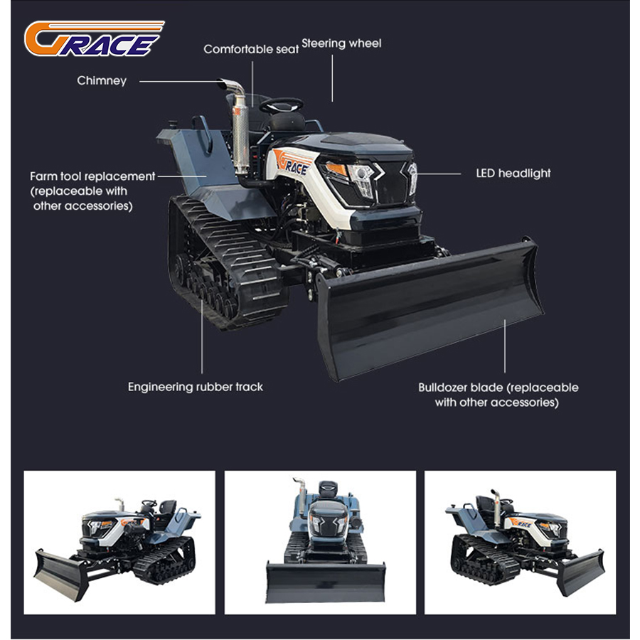 ปรับแต่งรถแทรกเตอร์ขนาดเล็กพร้ - Mini Bulldozer Attachments บทวิจารณ์และราคา